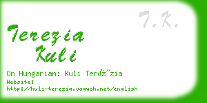 terezia kuli business card